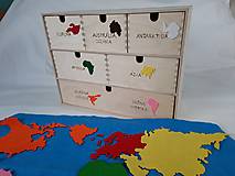 Hračky - Mapa sveta (Mapa sveta s komodou) - 15179727_