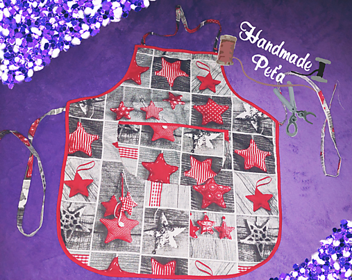 Iné oblečenie - Vianočná zástera - 15178597_