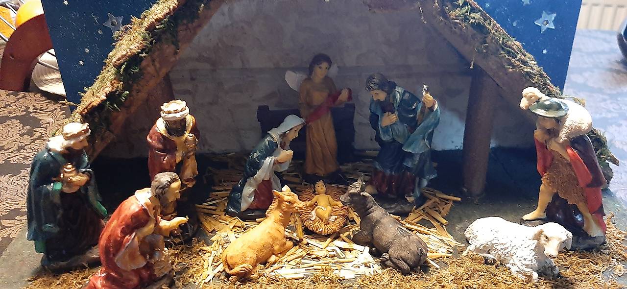 Osvetleny Vianočný betlehem 1