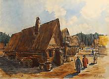 Grafika - Pohľadnica - anglická dedina 1 - 15176828_