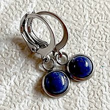 Náušnice - Lapis Lazuli Stainless Steel Earrings / Visiace náušnice s lazuritom (chirurgická oceľ) - 15181336_