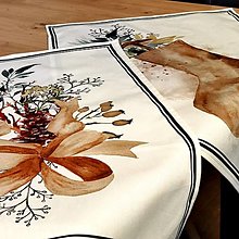 Úžitkový textil - Sada dvoch bavlnených utierok s vianočným motívom - 15180438_