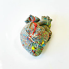 Brošne - brošňa z betónu BRAINHEART_srdce (unikát) - 15181305_