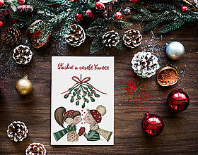 Papiernictvo - Vianočná pohľadnica s ilustráciou - 15180744_