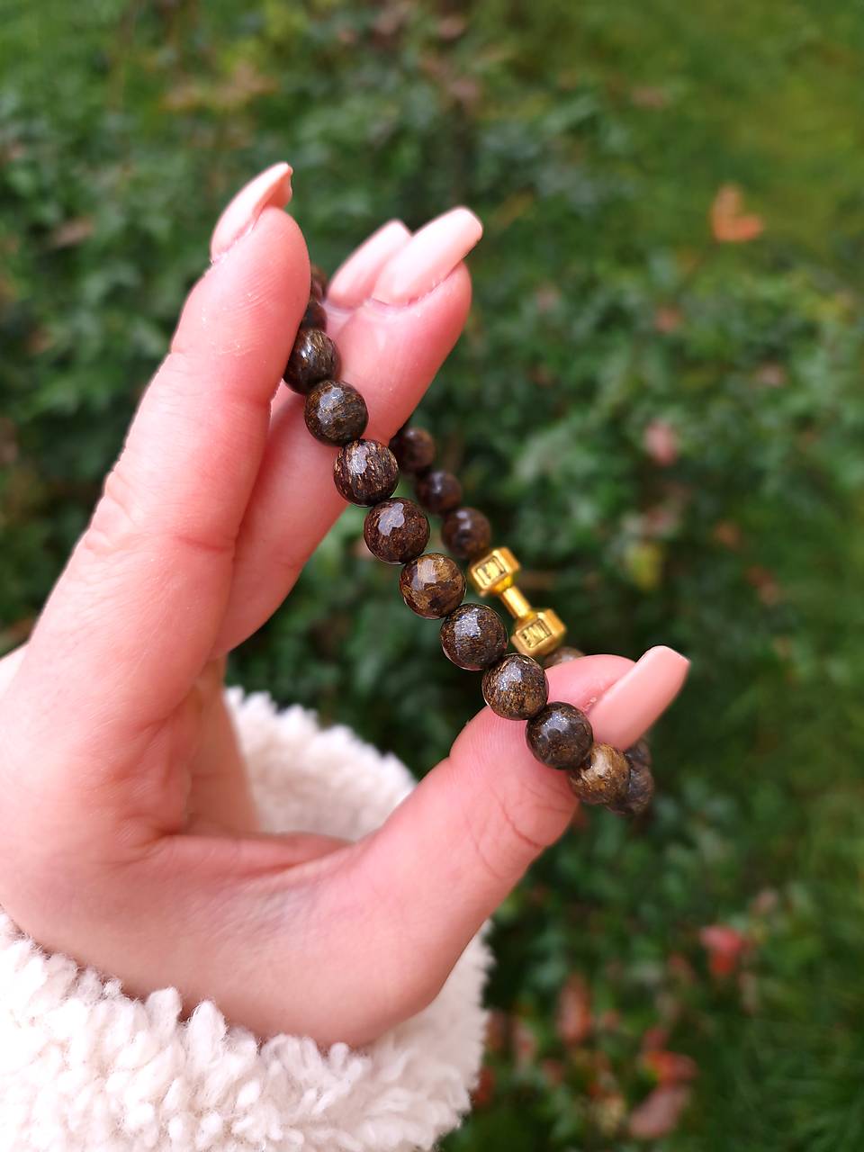 Pánsky náramok Bronzit s činkou