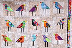 Úžitkový textil - Patchworková deka/přehoz – ptačí ráj - 15180234_