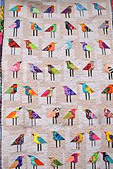 Úžitkový textil - Patchworková deka/přehoz – ptačí ráj - 15180238_