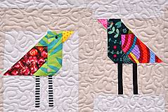 Úžitkový textil - Patchworková deka/přehoz – ptačí ráj - 15180244_