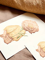 Grafika - S hlavou v rozkvete - Print | Botanická ilustrácia - 15186139_