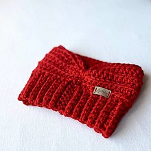 Čiapky, čelenky, klobúky - Čelenka MAXI " červená " - 15185019_