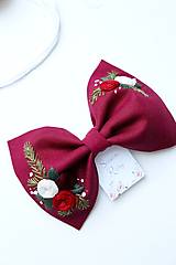 Detské doplnky - Veľké vyšívané mašličky Šípka ♡ (5x7,5cm) - 15186089_