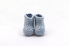 Detské topánky - Bledomodré papučky zimné MERINO - 15184161_