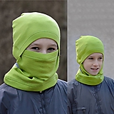 Detské čiapky - Multifunkčná Kukla Sport 100% merino vlna kiwi zelená - 15185908_