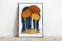 Grafika - Začarovaný les (print A3 - 32 x 45) - 15185829_