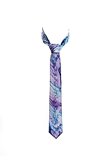 Pánske doplnky - Luxusná ručne maľovaná kravata100% hodvábny Satén - 15185872_