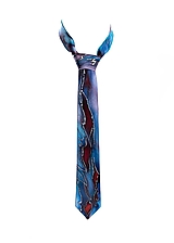 Pánske doplnky - Luxusná ručne maľovaná kravata100% hodvábny Satén - 15185971_