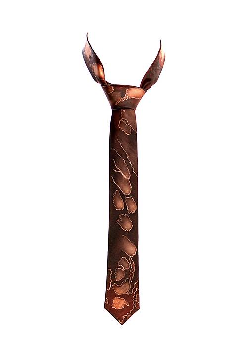 Pánske doplnky - Luxusná ručne maľovaná kravata100% hodvábny Satén - 15185662_