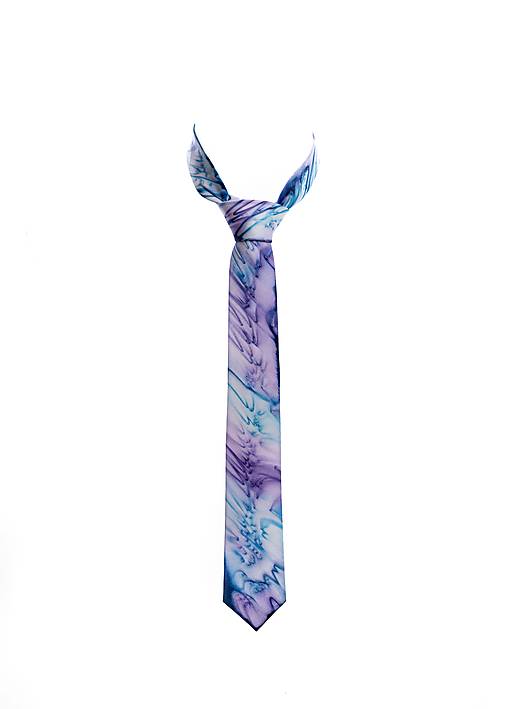 Luxusná ručne maľovaná kravata100% hodvábny Satén