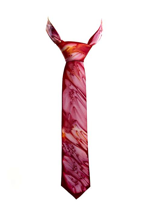 Pánske doplnky - Luxusná ručne maľovaná kravata100% hodvábny Satén - 15185889_