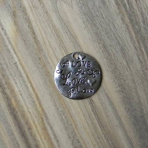 Polotovary - LOVE-pliešok 3cm - 15182998_
