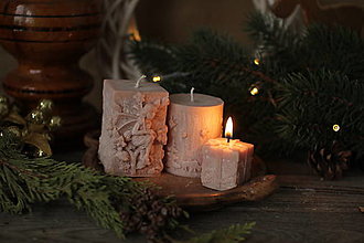 Svietidlá a sviečky - Vianočná darčeková krabička - 15187688_