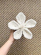Dekorácie - Makramé kvet (10x10cm) - 15187327_