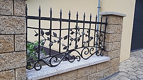 Dekorácie - Kovaný plotový dielec, prírodný motív - 15188964_