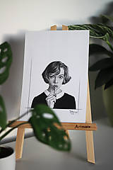 Kresby - Portrét "Anya Taylor" - 15189276_