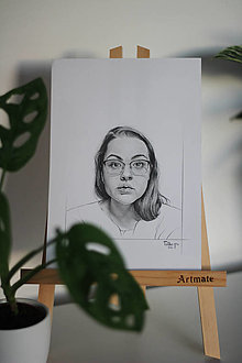 Kresby - MINI portrét podľa vlastnej fotky - 15189356_