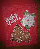 Papiernictvo - Vianočná pohľadnica Šťastné a veselé - 15189564_