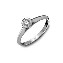 Prstene - Briliantový prsteň v kónickej obrube - 15191224_