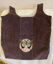 Nákupné tašky - Nákupná taška, mančestrová, Motýľ - 15191870_