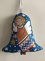 Dekorácie - Vianočný zvonec Anjel so zvončekom - 15192915_