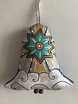 Dekorácie - Vianočný zvonec Anjel so zvončekom - 15192916_