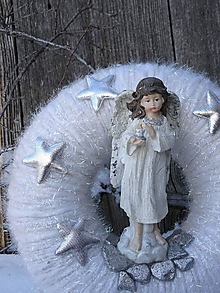 Dekorácie - Vianočný veniec s anjelom - 15195131_