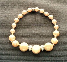 Náramky - Riečne perly a perleť náramky pružné - 15193811_
