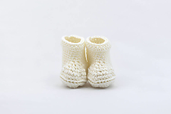 Detské topánky - Biele papučky zimné MERINO - 15194567_