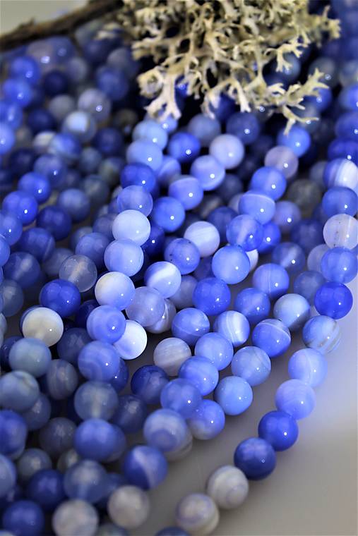 Minerály - Achát korálky 8mm - 15197825_