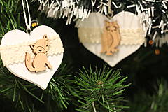 Dekorácie - Jednoduché drevené vianočné ozdoby so zvieratkami - 15197908_