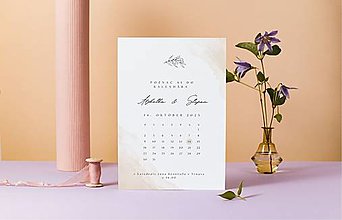 Papiernictvo - Svadobné oznámenie "kalendár" - 15197032_