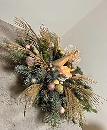 Dekorácie - Vianočný veniec / ikebana - 15198415_