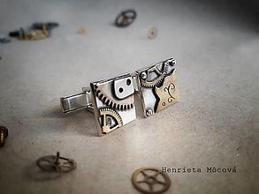 Pánske šperky - Manžetové gombíky v štýle steampunk - 15196200_