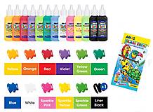 Farby-laky - Zlupovacie farby na sklo, sada 13x22 ml - 15201252_