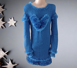 Detské oblečenie - Modrá Tunika alebo krátke šaty - 15201375_