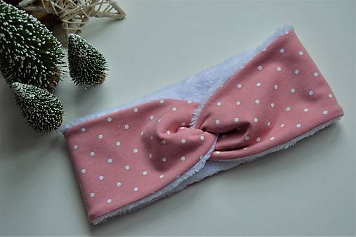 Čiapky, čelenky, klobúky - Zateplená turban čelenka - 15199462_