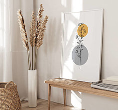Grafika - Moderný art print - Žlté lúčne kvety - 15201509_