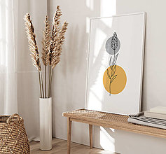 Grafika - Moderný art print - Žltý lúčny kvet - 15201516_