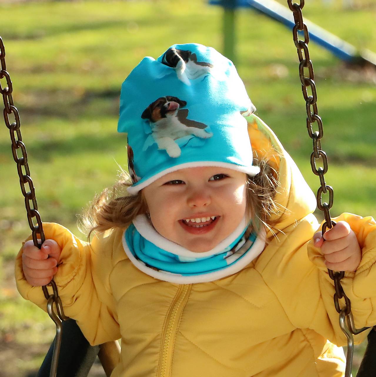 Šteniatka úpletová čiapka, nákrčník alebo set