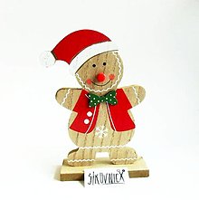 Polotovary - AKCIA!!!  Dekorácia perník, 16,5 cm - 15203475_