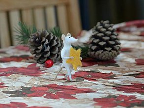 Dekorácie - Vianočné myši  (Myška s hviezdou) - 15204313_